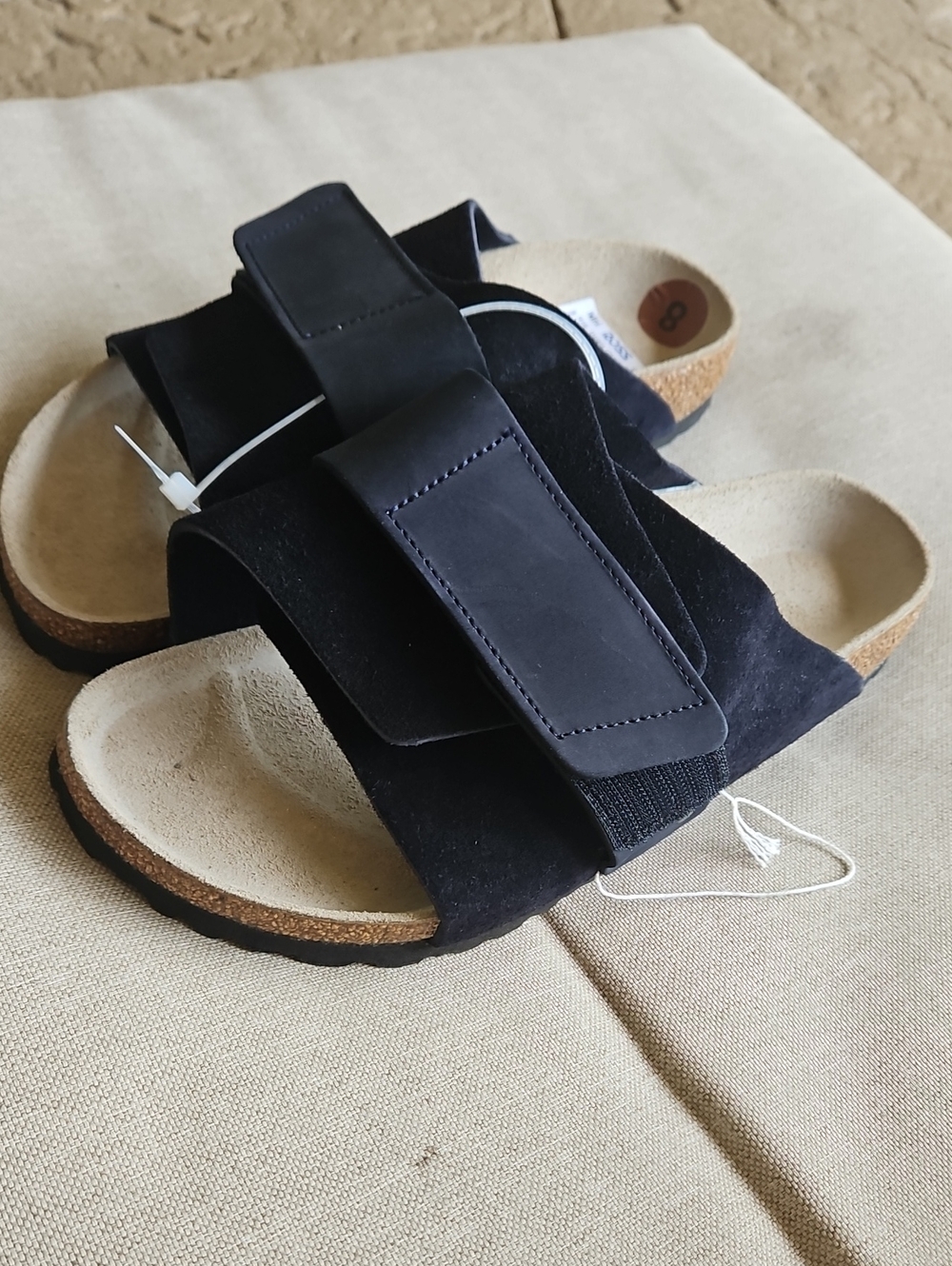 Birkenstock Oita Suede Slides, Dark Navy Blue (Almost Black) Woman's 7, Men's 5